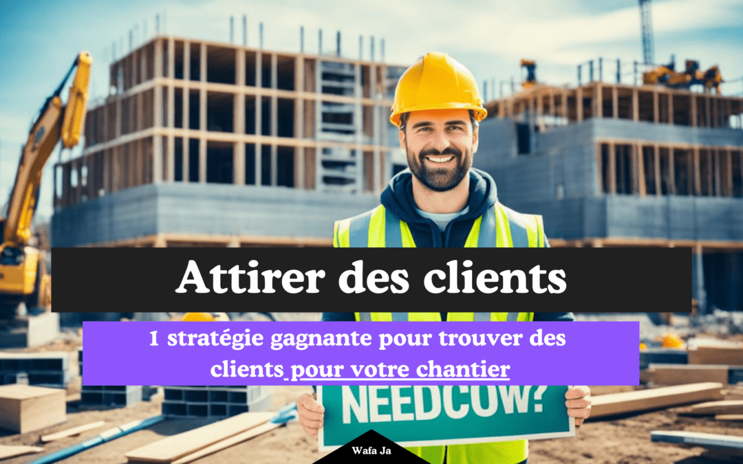 Trouver des clients chantiers : x1 stratégie gagnante