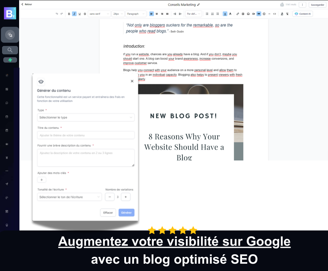 Augmentez votre visibilité sur Google avec un blog optimisé SEO