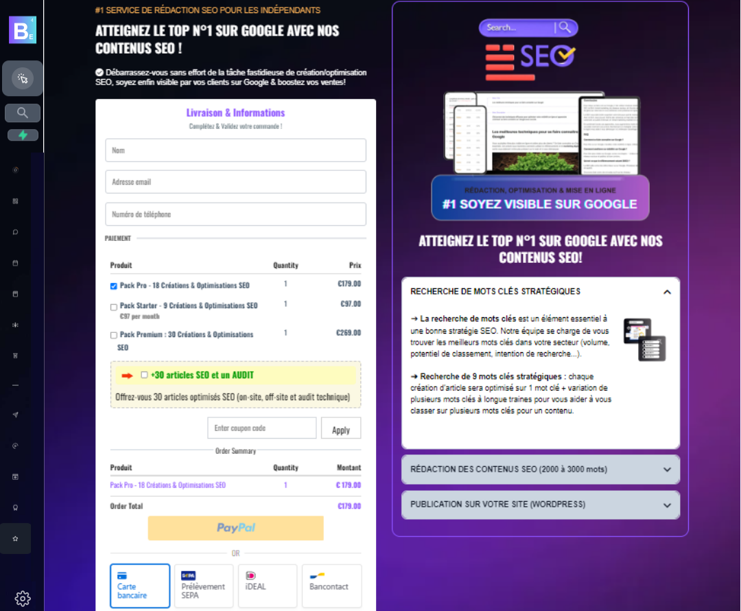 proposer des upsell