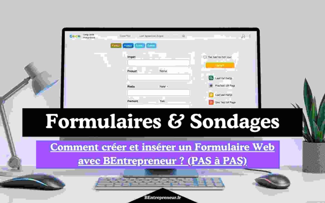 Créer et insérer un Formulaire Web avec BEntrepreneur (PAS à PAS)