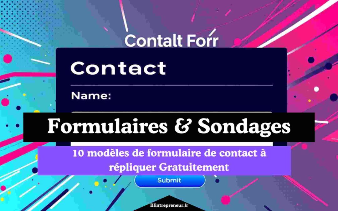 Modèle de formulaire de contact de site web : 10 Templates GRATUITS