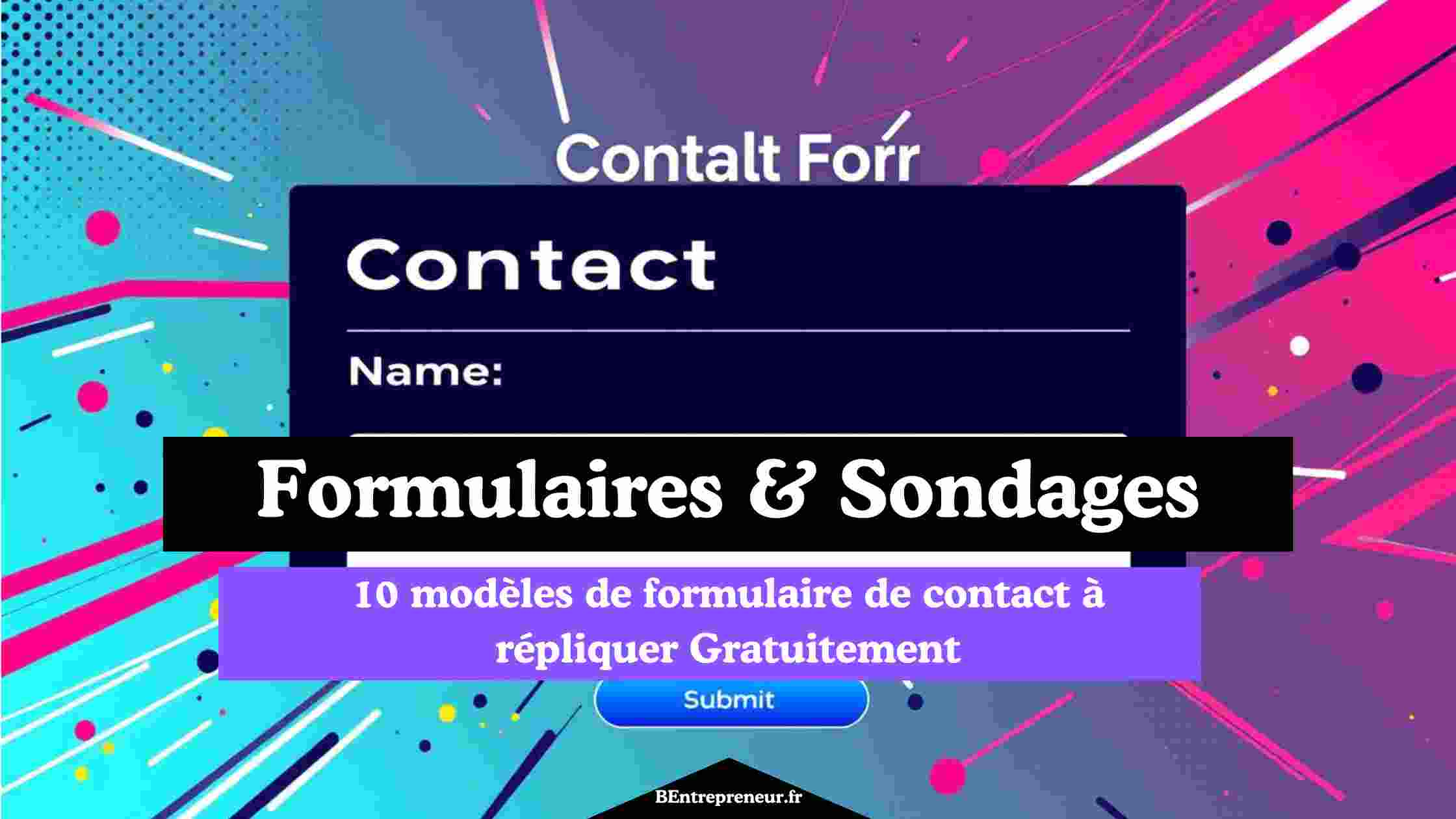 Modèle de formulaire de contact de site