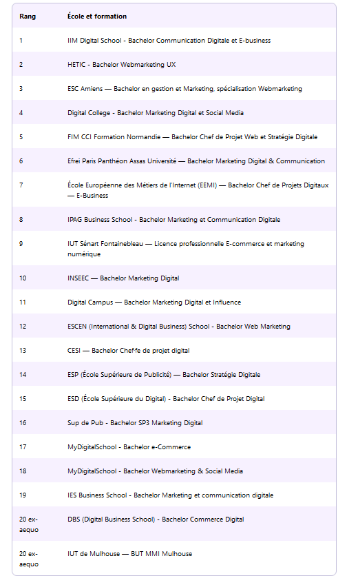 cours stratégies digitales marketing