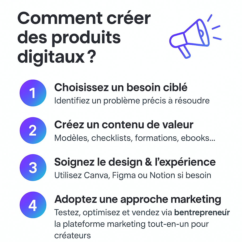 créer vendre produit digital