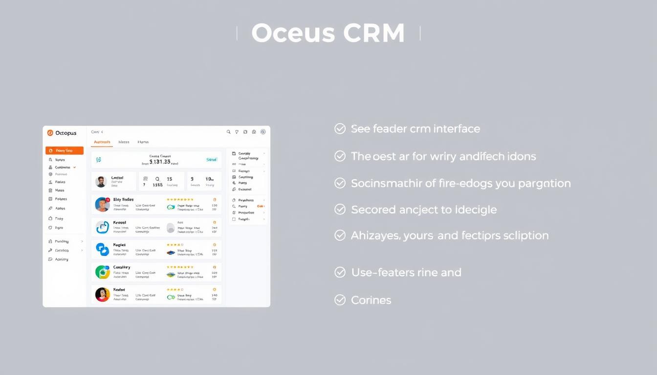 Générez une image montrant l'interface d'Octopus CRM.