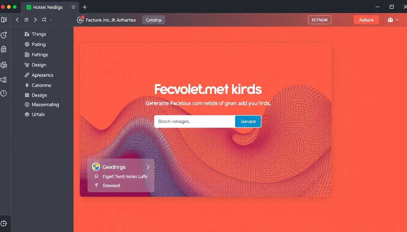 Générez une image de l'interface de Facture.net