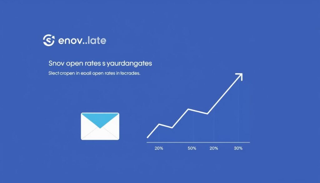 Créer une image représentant la plateforme Snov.io avec un graphique montrant l'augmentation des ouvertures d'emails