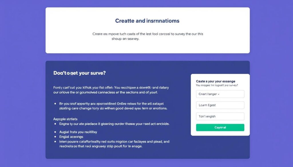 Créez une image de Youengage affichant un exemple d'enquête en ligne