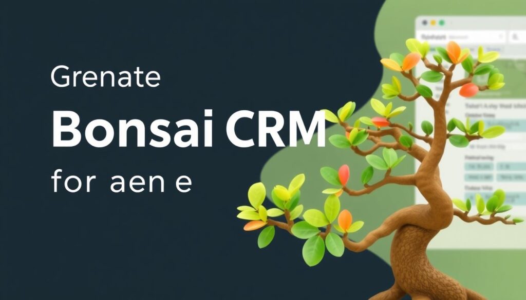 Générez une image de Bonsai CRM en action, montrant son interface utilisateur intuitive.