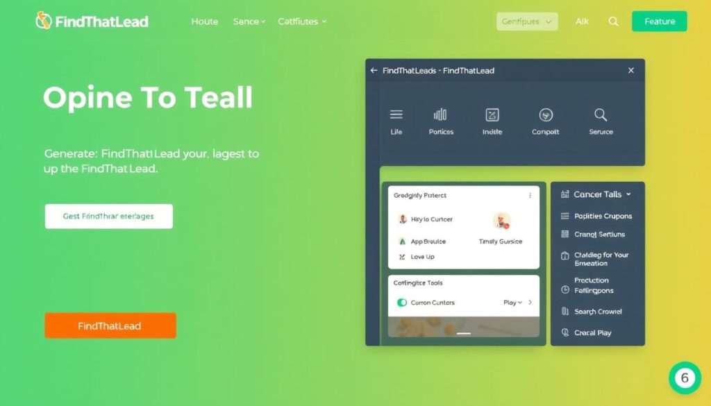 Générez une image de l'interface utilisateur de FindThatLead