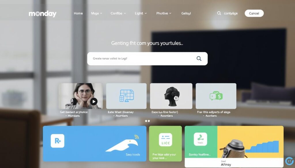 Générez une image de l'interface utilisateur de Monday