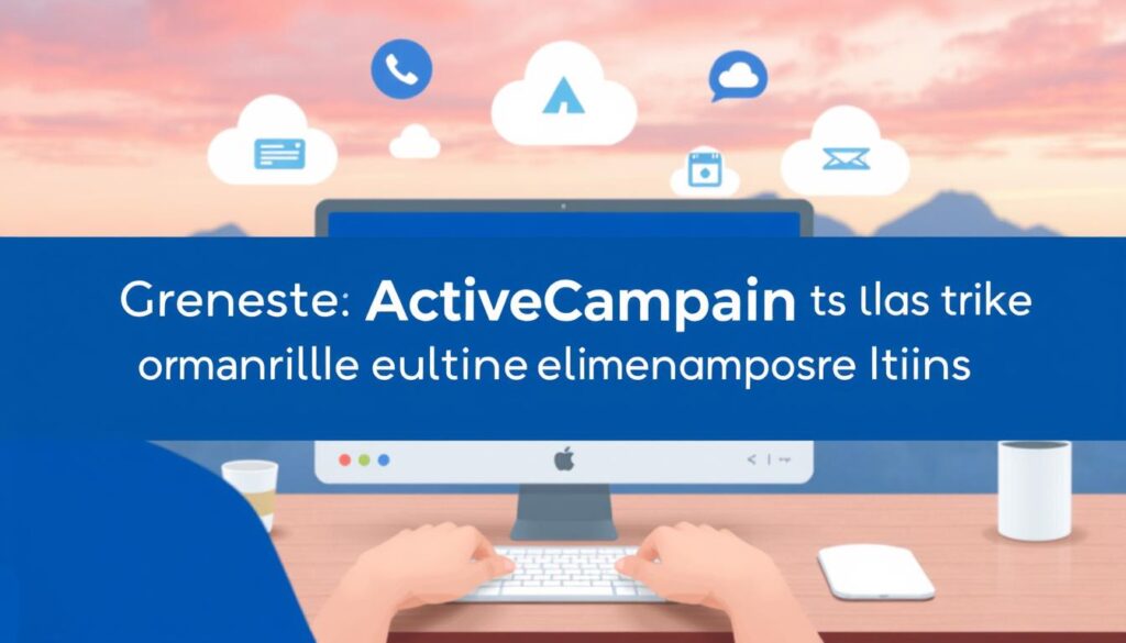 Générez une image représentant ActiveCampaign comme un outil de marketing automation pour les TPE et PME