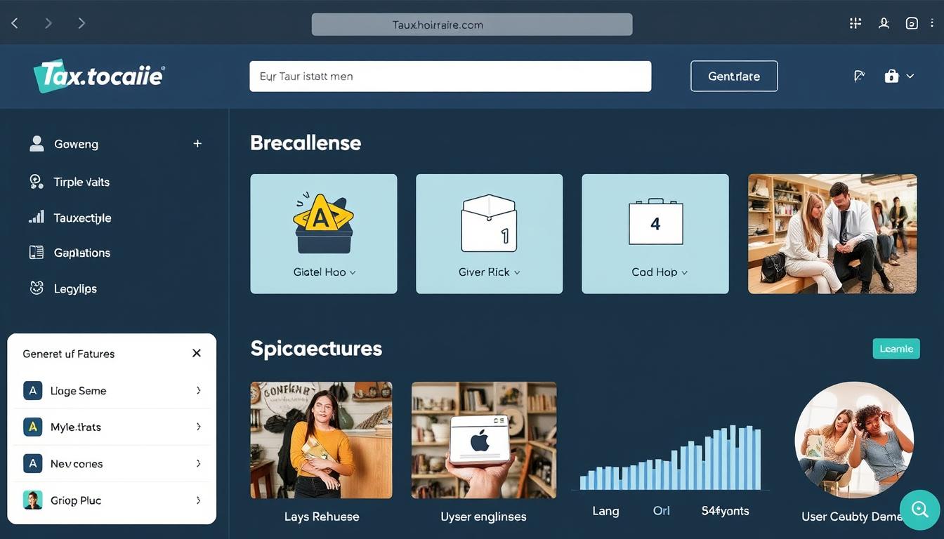Générez une image de l'interface de Tauxhoraire.com
