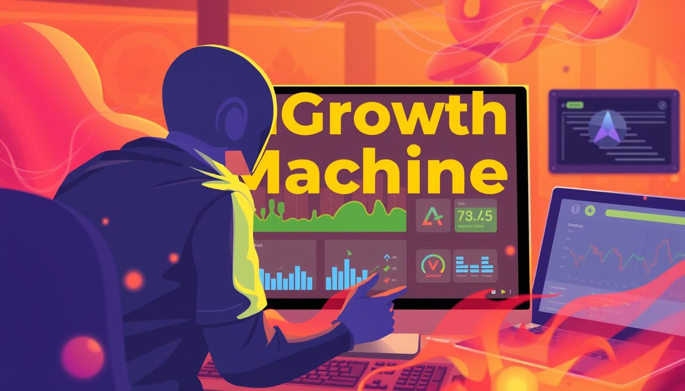 Créer une image représentant LaGrowthMachine en action
