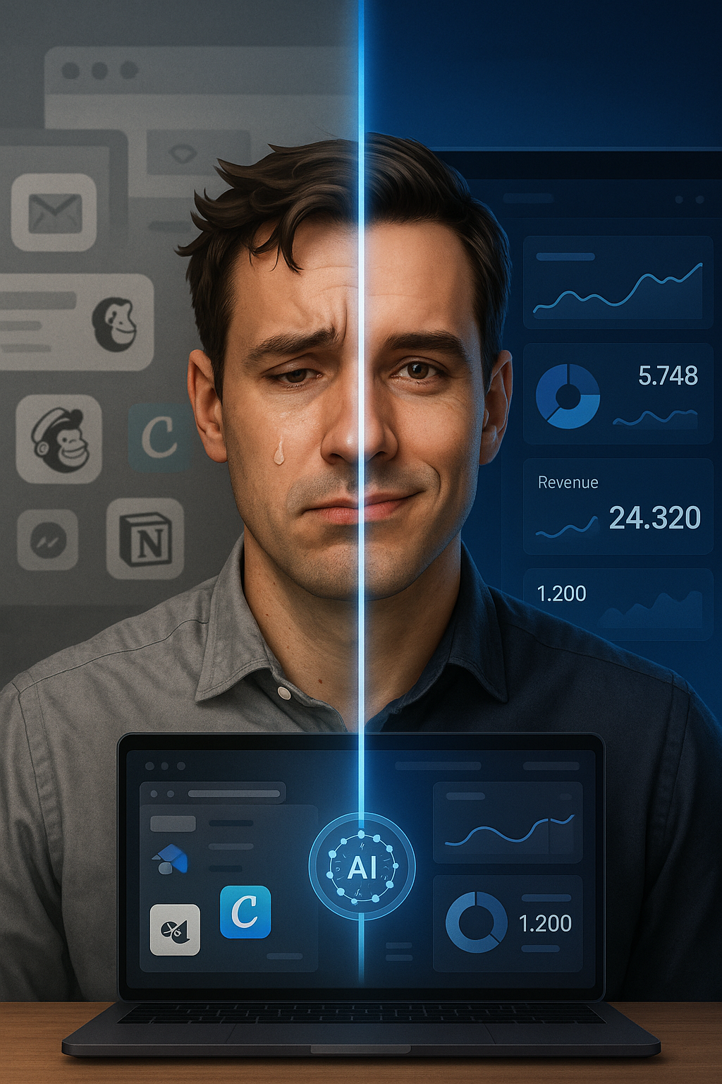 Démo virtuelle BEntrepreneur — plateforme marketing tout-en-un assistée par IA